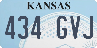 KS license plate 434GVJ