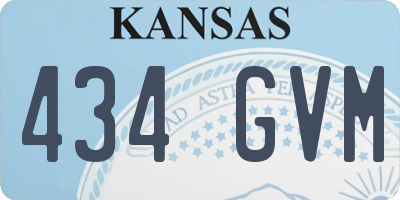 KS license plate 434GVM