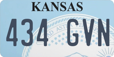 KS license plate 434GVN