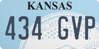 KS license plate 434GVP