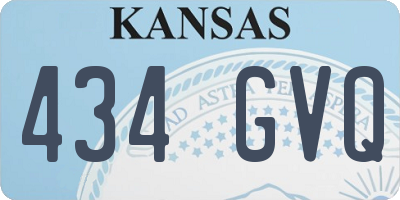 KS license plate 434GVQ