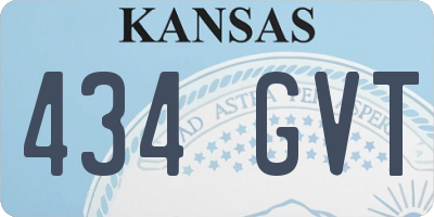 KS license plate 434GVT