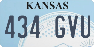 KS license plate 434GVU
