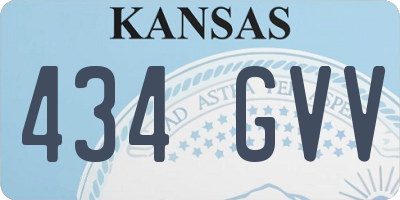 KS license plate 434GVV