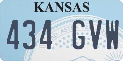 KS license plate 434GVW