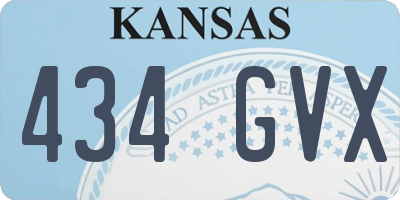 KS license plate 434GVX
