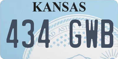 KS license plate 434GWB