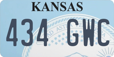 KS license plate 434GWC
