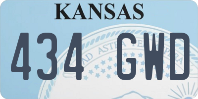 KS license plate 434GWD