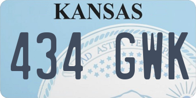 KS license plate 434GWK