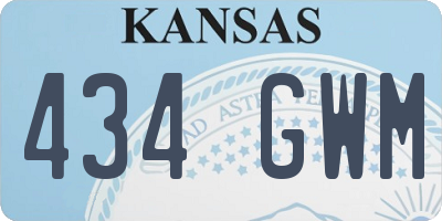 KS license plate 434GWM