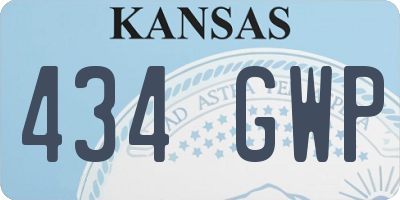 KS license plate 434GWP