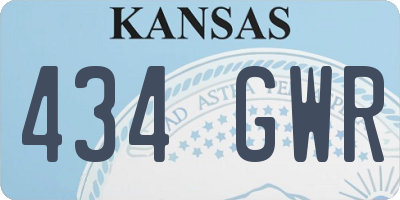 KS license plate 434GWR