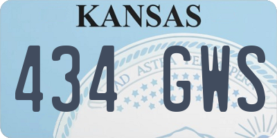 KS license plate 434GWS
