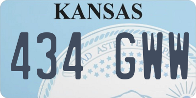 KS license plate 434GWW
