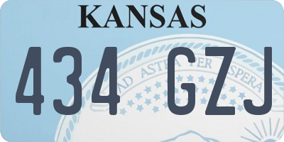 KS license plate 434GZJ