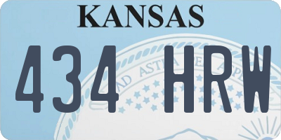 KS license plate 434HRW