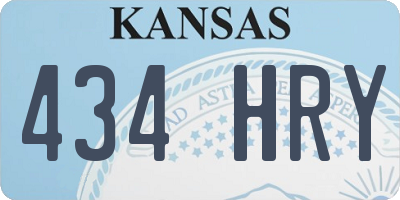 KS license plate 434HRY