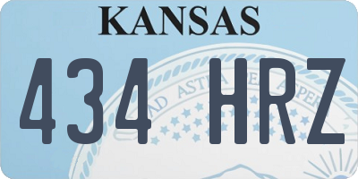 KS license plate 434HRZ