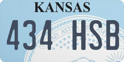 KS license plate 434HSB