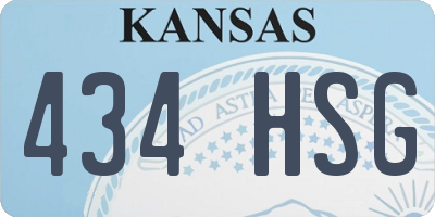 KS license plate 434HSG