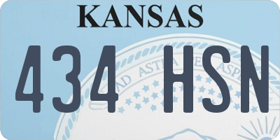 KS license plate 434HSN