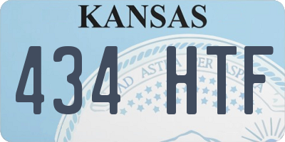 KS license plate 434HTF