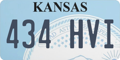 KS license plate 434HVI