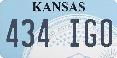 KS license plate 434IGO