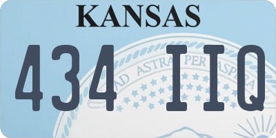 KS license plate 434IIQ