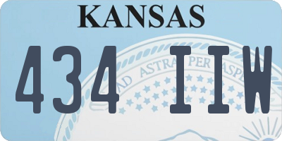 KS license plate 434IIW