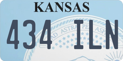 KS license plate 434ILN