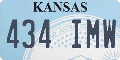 KS license plate 434IMW