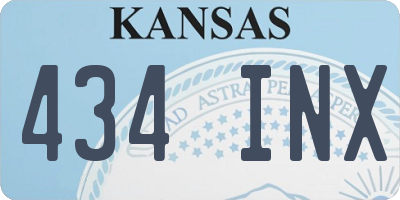 KS license plate 434INX