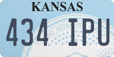 KS license plate 434IPU