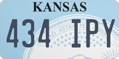 KS license plate 434IPY