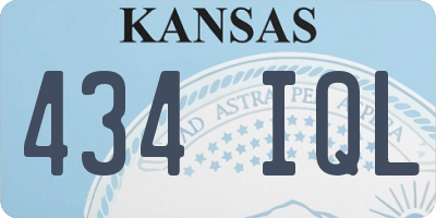 KS license plate 434IQL