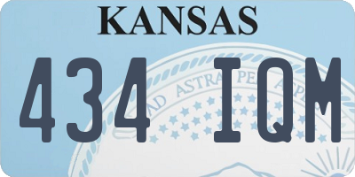 KS license plate 434IQM