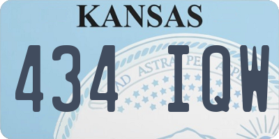 KS license plate 434IQW