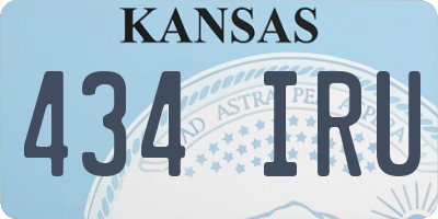 KS license plate 434IRU