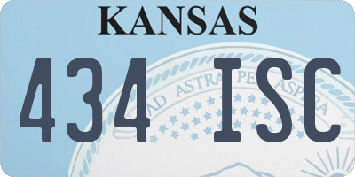 KS license plate 434ISC