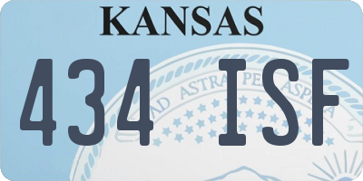 KS license plate 434ISF