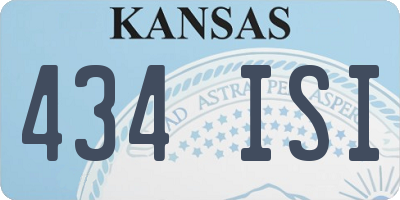 KS license plate 434ISI