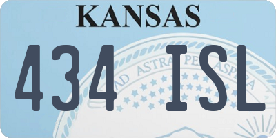 KS license plate 434ISL