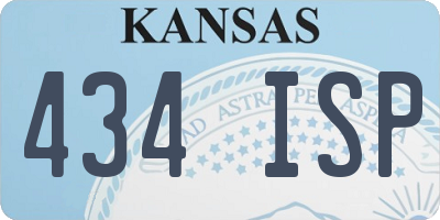 KS license plate 434ISP
