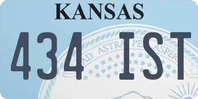 KS license plate 434IST