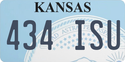 KS license plate 434ISU