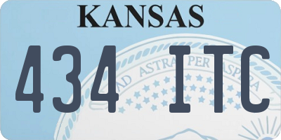 KS license plate 434ITC