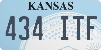 KS license plate 434ITF