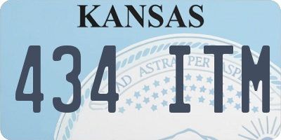 KS license plate 434ITM